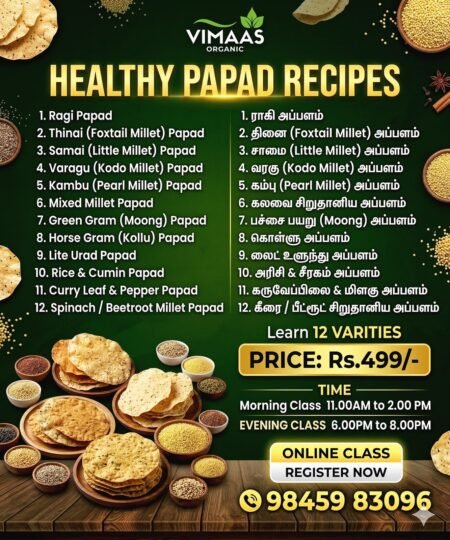 Healthy Papad Receipe Class